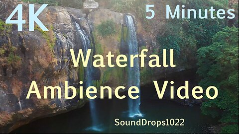 Refreshing Waterfall Sounds for Quick Relaxation | 5-Minute Nature