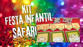 Kit Temático para Festa Infantil Safari Barato do Shopee!