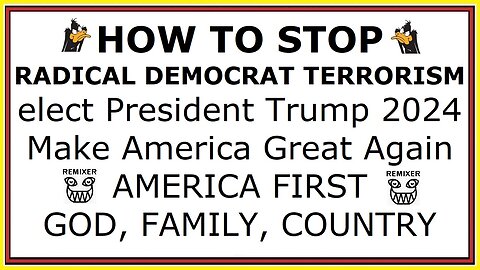 HOW TO STOP RADICAL DEMOCRAT TERRORISM