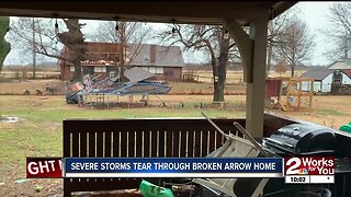 Severe Storms Tear Through Broken Arrow Home
