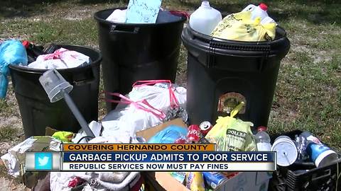 Poor garbage service leads to Hernando County fining Republic Services