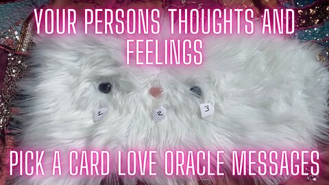 Your Persons Thoughts and Feelings Pick a Card Love Oracle Messages Reading 💕
