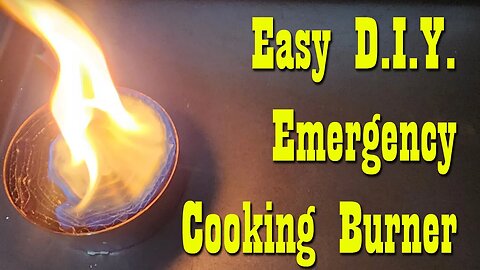 DIY Buddy Burner ~ FREE & SAFE Emergency Cooking Burner
