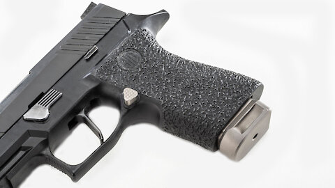 Grip Chop and Texture on an a SIG P320 X-Carry Grip by Robar #605