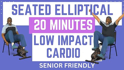 20 Min Seated Compact Under the Desk Elliptical Bike Workout: Low-Impact Cardio | Senior Friendly