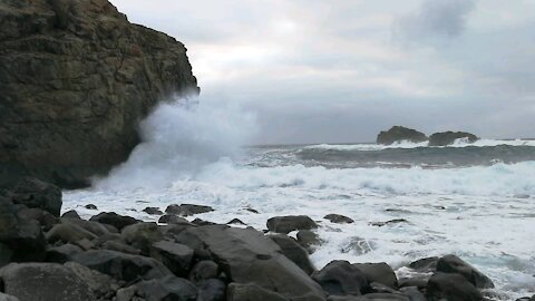 Wild sea in Tenerife Spain