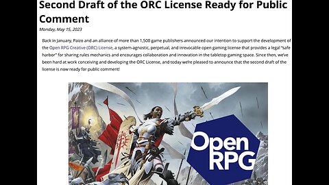 Second Draft of the ORC License Ready for Public Comment - We Look at the ORC AxE/FAQ