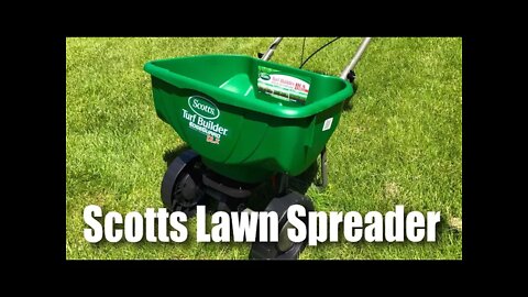 Scotts Turf Builder EdgeGuard Deluxe DLX Broadcast Lawn (for 15,000 sq ft) Spreader first look