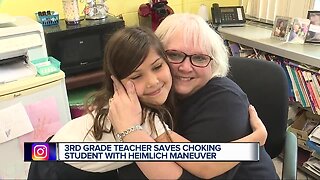 'You are our hero.' Mom thanks teacher who saved the life of choking third-grade girl