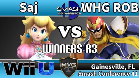 Saj (Peach) vs. WHG ROB (Captain Falcon) - SSB4 Winners R3 - Smash Conference 41