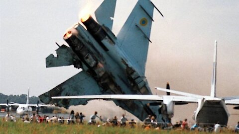 BRUTAL crash of a MIG 27 fighter jet