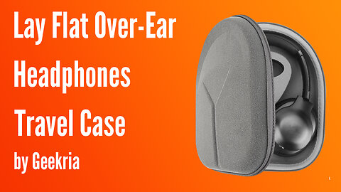 Lay Flat Over-Ear Headphones Travel Case, Hard Shell Headset Carrying Case | Geekria