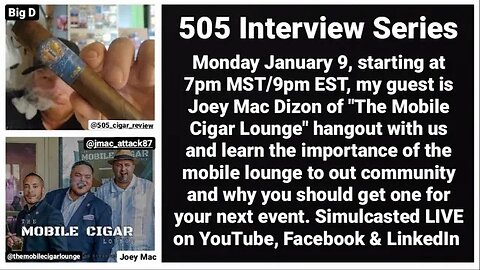 Interview with Joey Mac from The Mobile Cigar Lounge