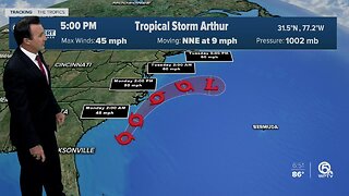 Tropical Storm Arthur update 5/17/20 7pm
