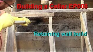 Building a root cellar EP008 Retaining wall build
