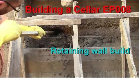 Building a root cellar EP008 Retaining wall build