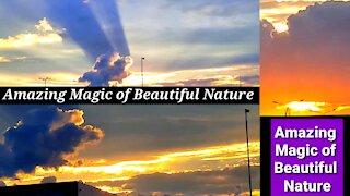 Amazing magic of nature beautiful fire in the sky
