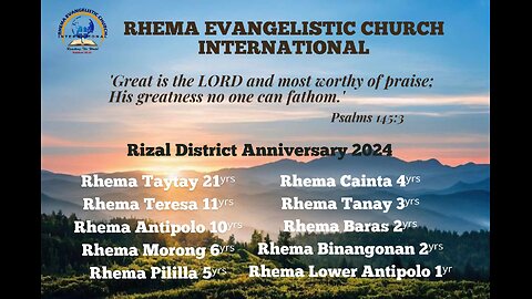 Rizal 21st Anniversary | MARCH 10, 2024 AM Service