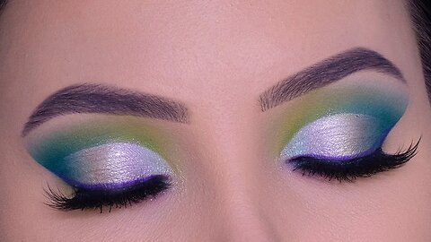 Green And Blue Cut Crease Eye Makeup Tutorial | Avatar X Nyx Palette