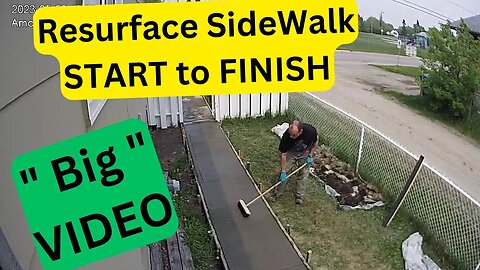 Resurface 100 Feet - SideWalk Start To Finish