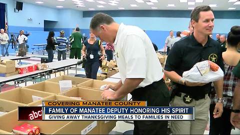 Family of first African American Manatee Co. deputy honors his spirit with Thanksgiving giveaway