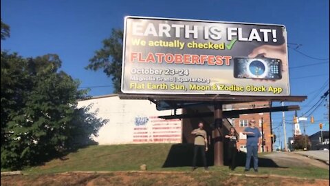 Flat Earth Flatoberfest billboard party ✅