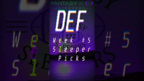 WEEK 5 DEFENSE DFS SLEEPERS | FANTASY FOOTBALL 2022