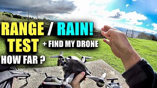 DJI FPV Drone Range Test to 0% In The RAIN! - How Far Will It Go? (N Mode Standard Controller)