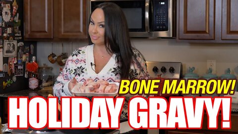 The BEST Homemade Gravy Recipe EVER! Made Using Marrow Bones! Bone Marrow Gravy Recipe!
