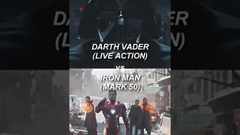 Darth Vader vs Iron Man (Mark 50) #shorts #starwars