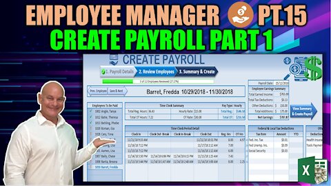 How To Create A Full Payroll in Excel Pt.1 [Employee Manager Part 15]