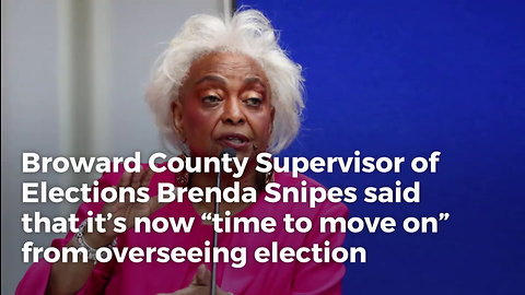 Broward Election Supervisor Brenda Snipes Says She’s Served Her ‘Purpose,’ Now It’s ‘Time To Move on’