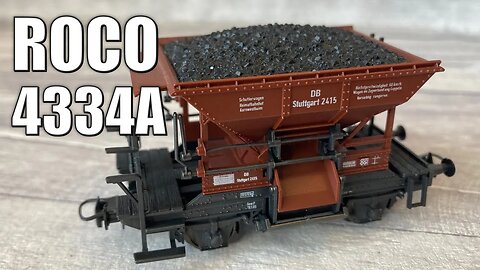 Roco 4334A - German Deutsche Bahn Stuttgart Gravel Wagon | Unboxing & Review HO Scale