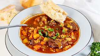 Leftover Prime Rib Beef Barley Soup Recipe With Mushrooms A Favorite Use of Holiday Roast Leftovers!