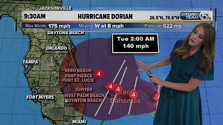 Hurricane Dorian update 10am - 9/1/19
