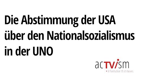 USA stimmen erneut für die Verteidigung der Nazis bei den Vereinten Nationen