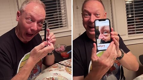 Dad makes hilarious picture using the 0.5 camera method