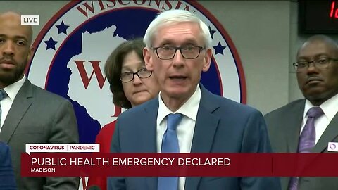 Full news conference: Gov. Tony Evers declares public health emergency due to coronavirus pandemic