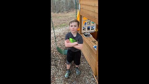 Ninja moves on a swing set