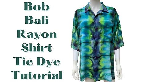 Tie-Dye Designs: Bob Bali Rayon Shirt Pleated Incline Ice Dye