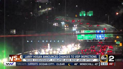 Larry Hogan announces changes to Vehicle Emissions Inspections Program