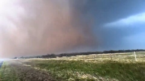 Close Range Large Tornado! Just south of Duke, Oklahoma earlier. W