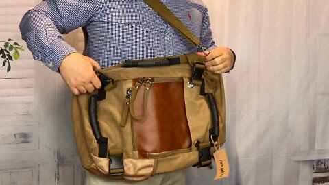 Convertible Canvas Rucksack Backpack Messenger Bag Review