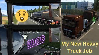 My New Truck Job at Euro Truck Simulator - Let's Drive the New Truck with Heavy load