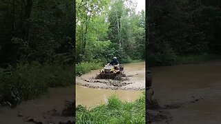 Never go home clean. #mudding #bigtires #canam #atv #outdoorlife #oakhillcrew #ohcnb