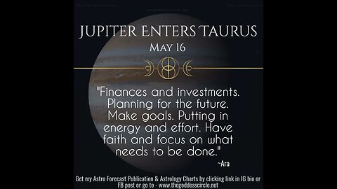 Jupiter enters Taurus May 16, 2023 - May 2024 ~ Abundance and Prosperity | Astrology
