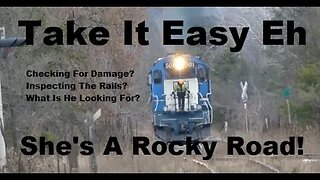 Conductor Rides On The Front Of Locomotive Inspecting The Rails? #trainvideo #trains | Jason Asselin
