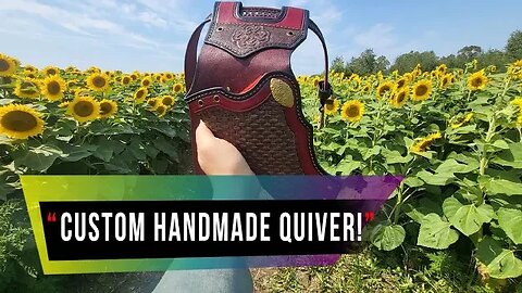 Custom leather archery quiver in 57 seconds.