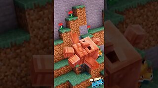 Minecraft Kratos Cliff Jump, Saves Golem #Minecraft #Shorts