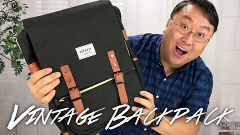 Puersit Vintage Black Canvas Laptop Backpack Review